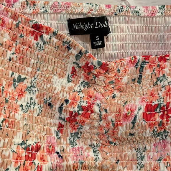 NWT Midnight Doll Skirt And Crop Top Set Floral Girly - Picture 2 of 4